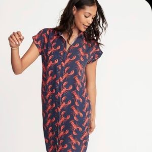 Old Navy Linen Lobster Dress NWT